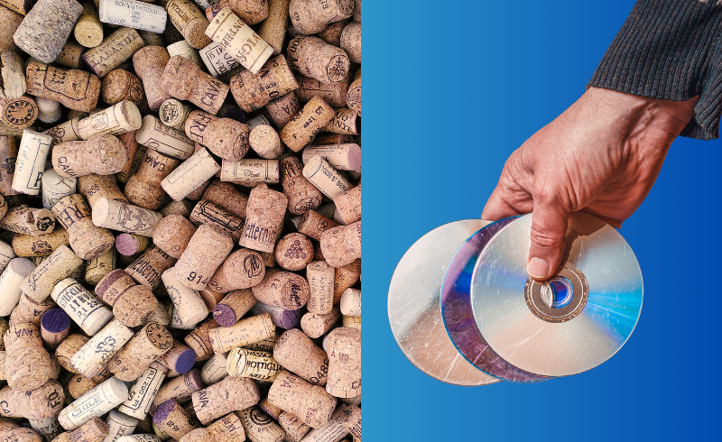 Bild mit Korken und CDs